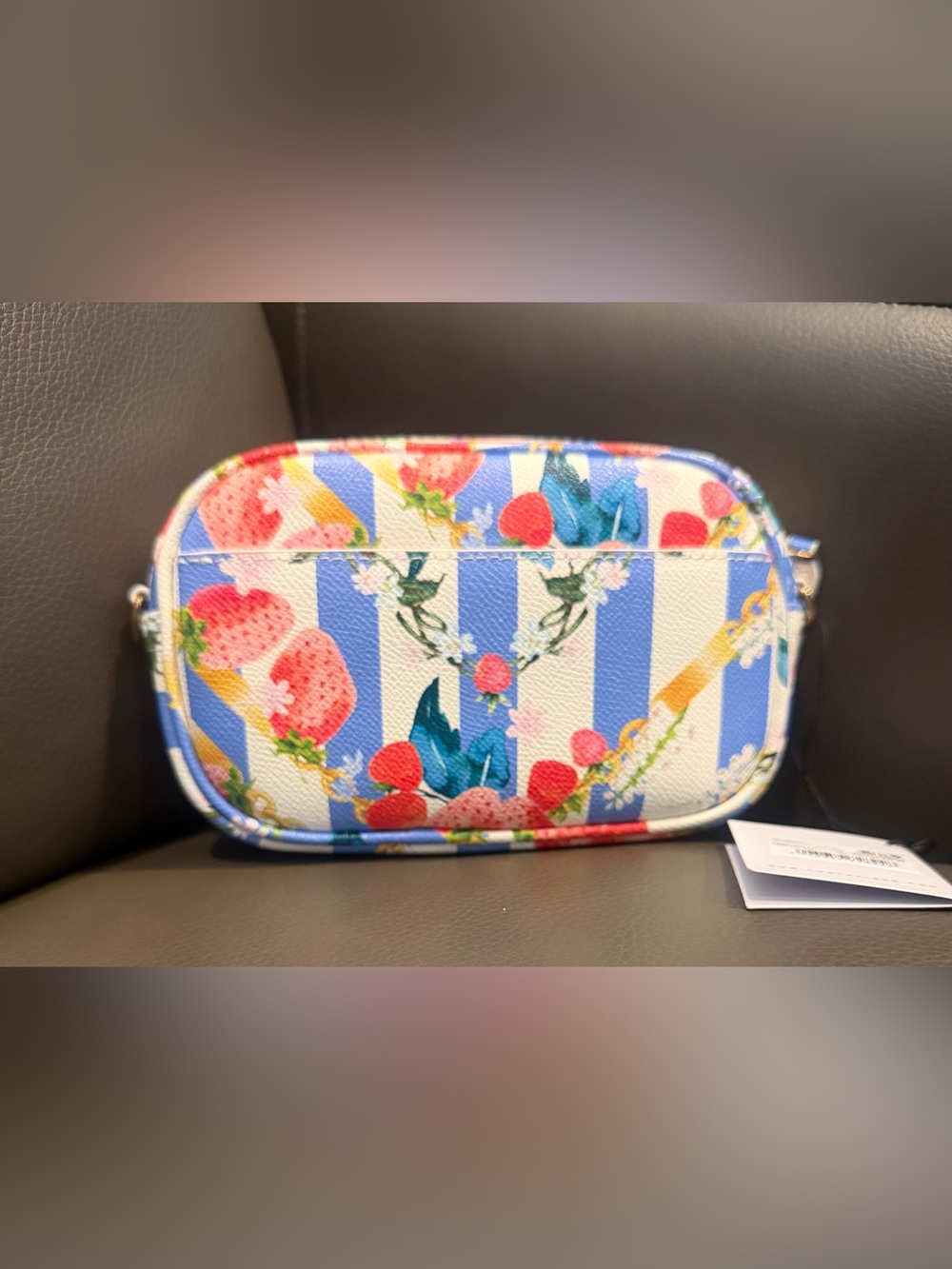 Kurt Geiger s9 Small Greenwich Strawberry Print Camera Bag - Picture 3 of 5